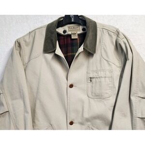 VTG LL Bean Field Jacket Mens 2XLT Chore Barn Coat Lined Work Wear Coat Clean